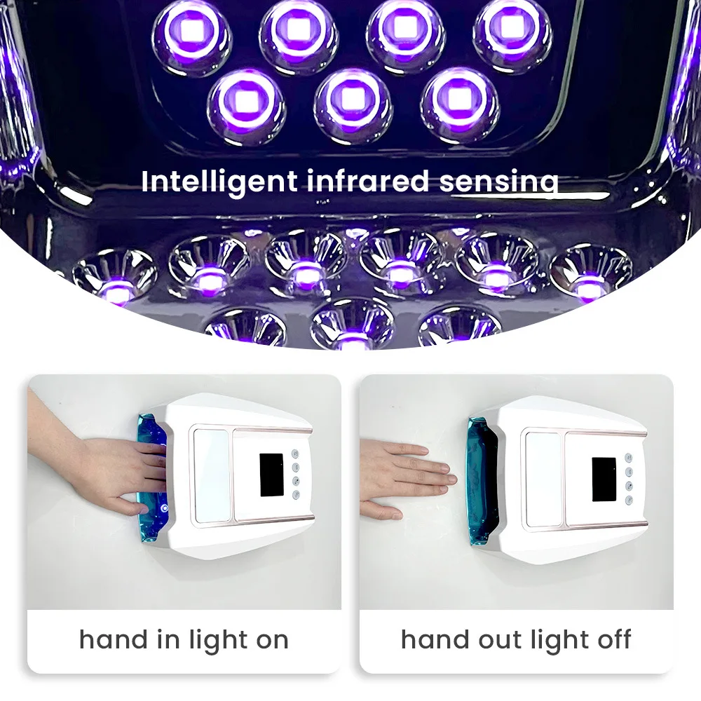 Portable manicure phototherapy light high-power quick-drying, manicure baking light is not black-handed 126W UV curing light