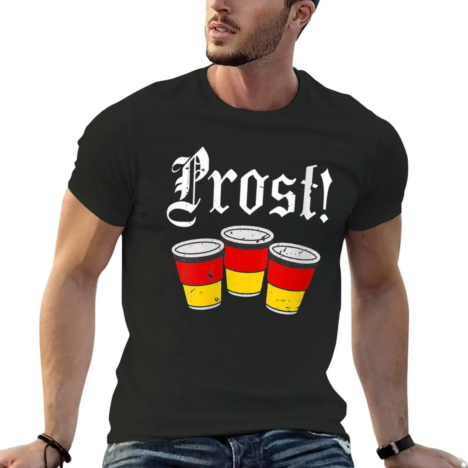 Womens Vintage Prost Beer Mug German Flag Oktoberfest 2021 V-Neck T-shirt sublime quick drying mens funny t shirts