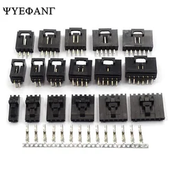 5sets MX2.54 TJC8 Dupont Connector Curved / Straight pin Header + Housing + Terminal 2P 3P 4P 5P 6P With Belt Buckle Single Row