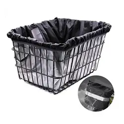 Rear Bike Basket Bicycle Bag Large Capacity Metal Wire Bicycle Basket Waterproof Rainproof Cover Bike Bag Bike Accessories