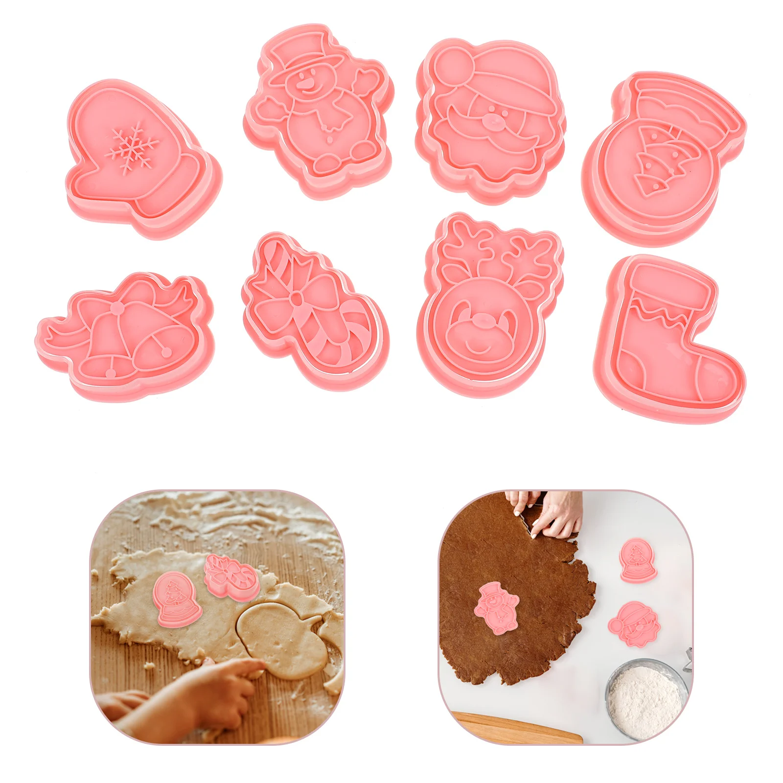 8 pezzi fai da te biscotto biscotto stampaggio stampi natalizi cartone animato goffratura strumento di cottura per regali fatti a mano stampo per biscotti stampo per biscotti fai da te