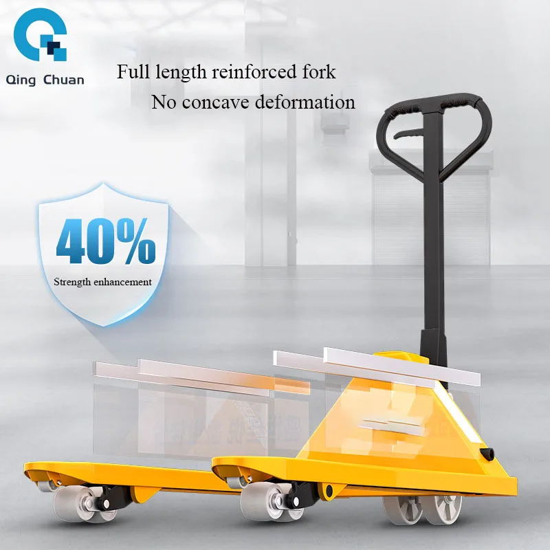 Carrello elevatore a forche manuale idraulico movimentazione carrello elevatore a pressione dell'olio carrello elevatore a spinta manuale