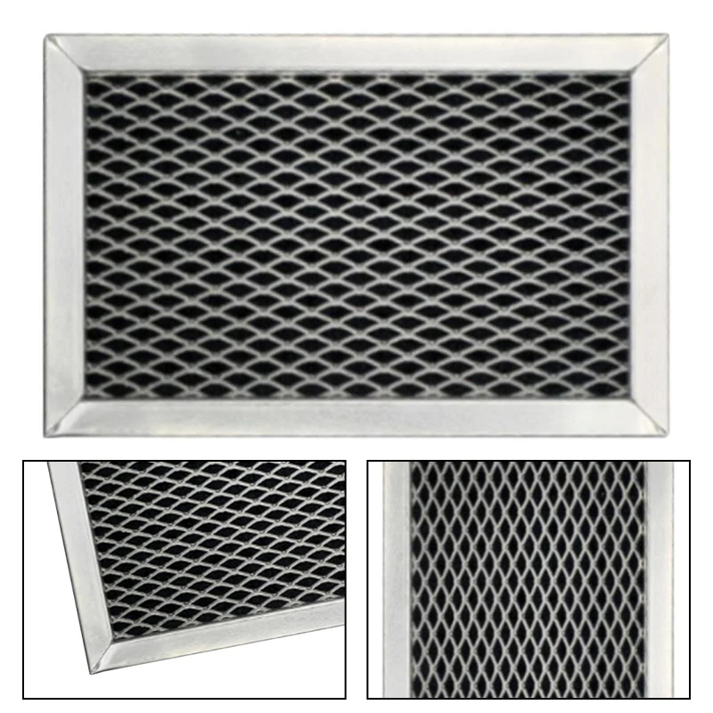 1pc Black Color Microwave Ovens Parts 6.15-inch X 3.95-inch Microwave Activated Carbon Filter For WB02X11536
