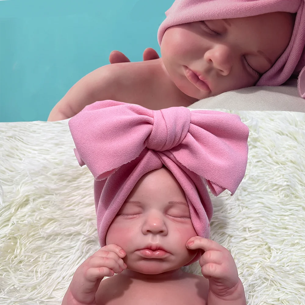 

Flexible 50Cm Loulou Bebe Reborn Girl Full Body Silicone Reborn Dolls Newborn Preemies Handmade 3D Painted Soft 20 Inch Baby