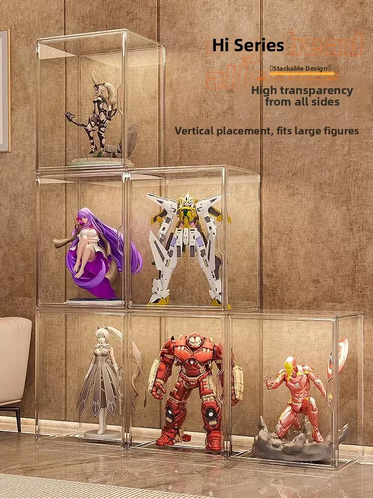 

Acrylic Storage Box Display Case for Figurines And Models Dustproof Transparent Home Decor Organizer