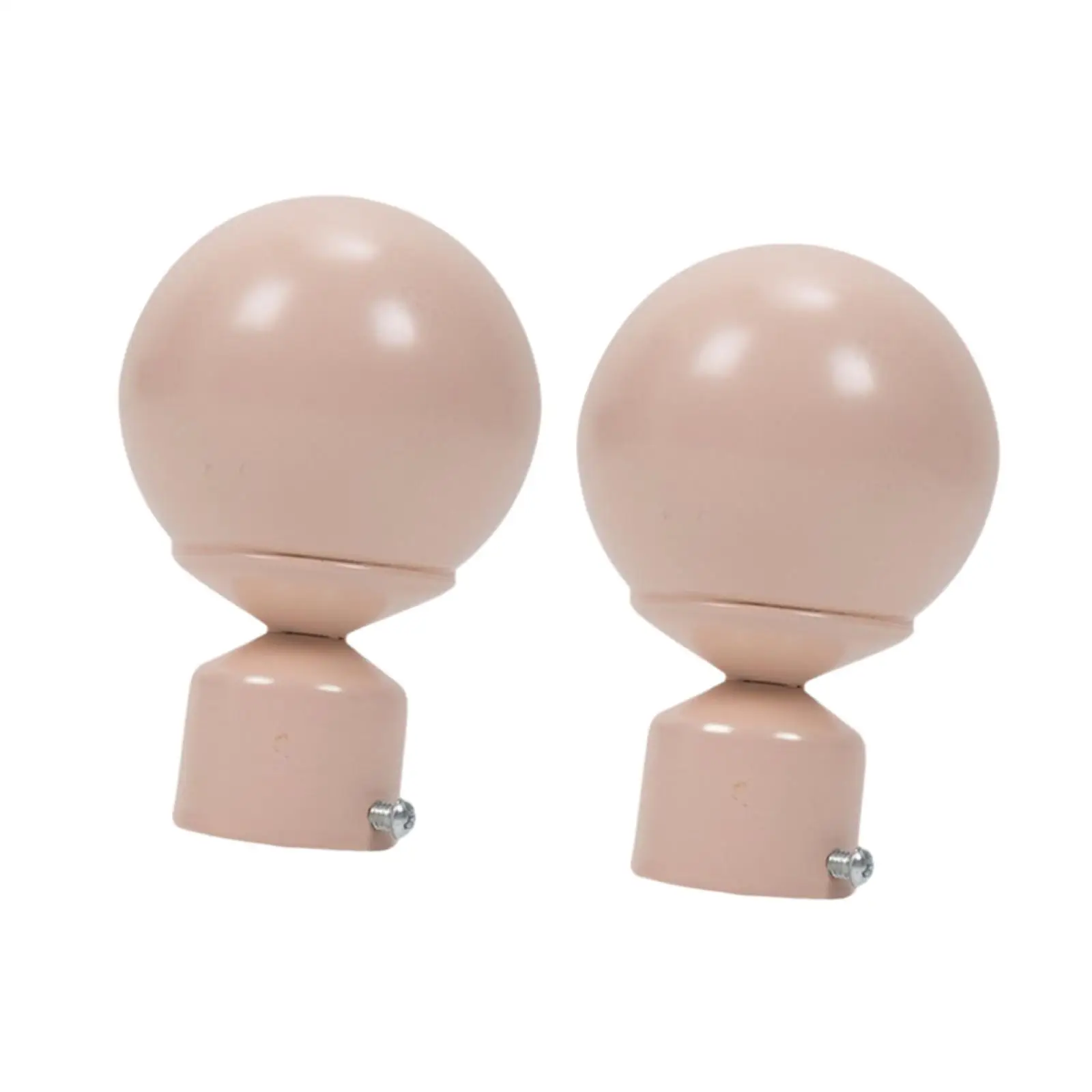 Iron Window Curtain Accessories Rod Finials Pink Modern Ends Fit Conventional Rods for Home Spaces