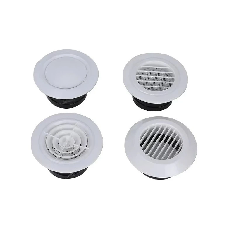 Round&square Plastic ABS for Ceiling Air Vent Grille Exhaust Air Return Circle Ventilation Cover 75mm100mm125mm150mm 200mm