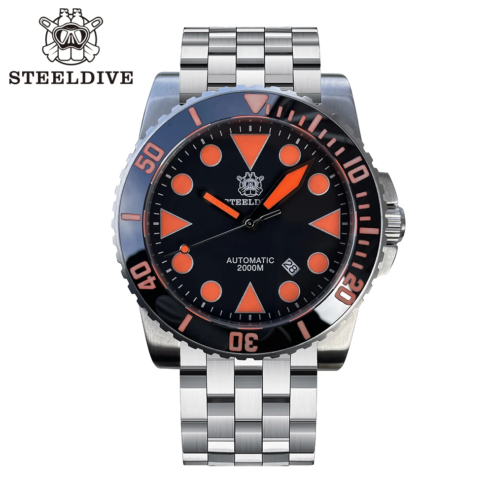 STEELDIVE Top Brand Automatic Watch Luxurious Sapphire Glass Mechanical Wristwatch Sports Stainless Steel Waterproof Dive Watch