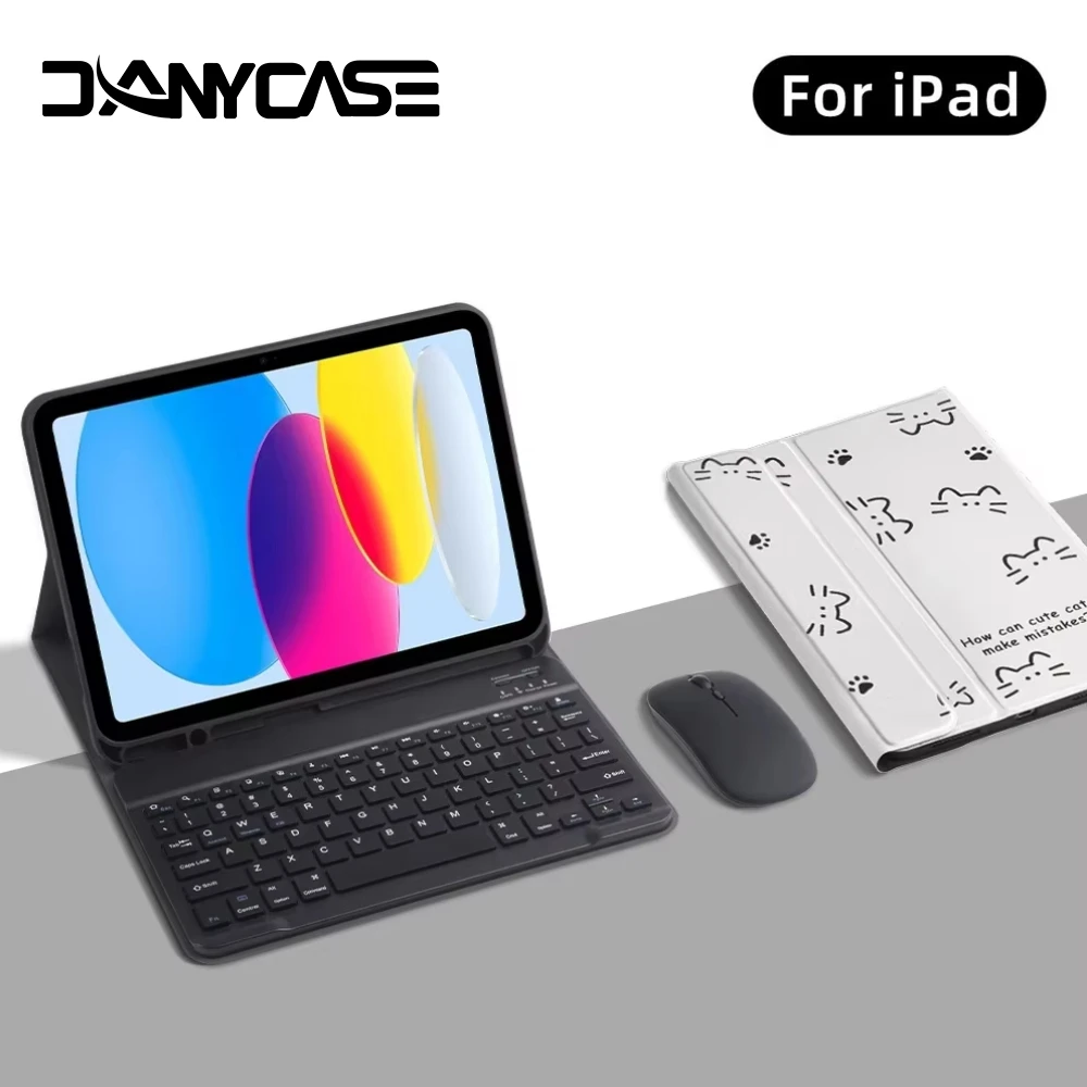 

Tablet Keyboard For ipad 10th Generation 11th a16 case 7 8 9th 10.2 Cover Pro Air 13 11 M3 M2 M4 M5 Pro 12.9 in Protective Cove