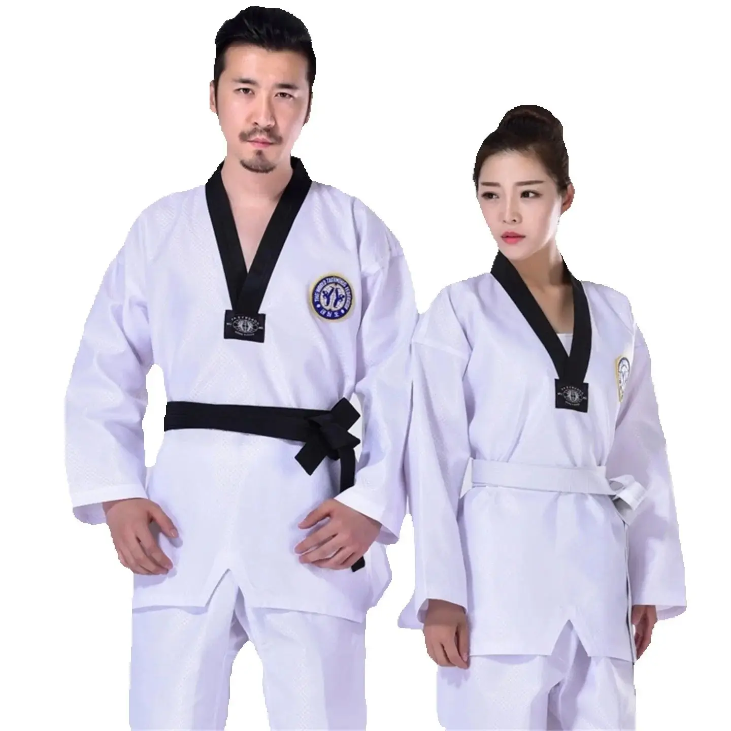 Embroidery Dobok Taekwondo Uniform For Adult And Kids TKD Gymnasium Training Suit Men Women karate Competition Shirt & Pants Set