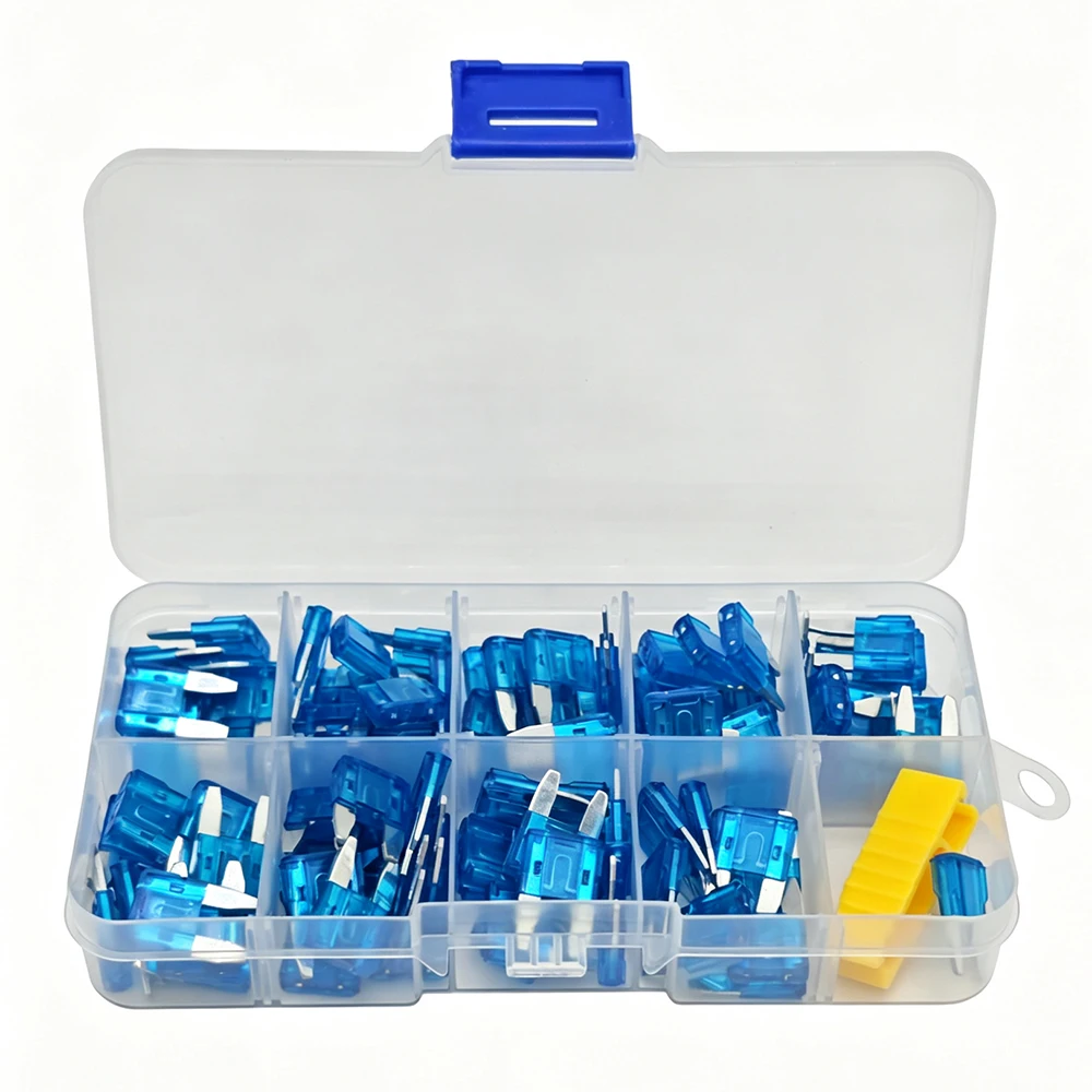 100 Stück Mini-Sicherungen 1A/2A/3,5A/7,5A/10A/15A/20A/25A/30A/35A/40 AMP APM/ATM Mini-Flachsicherungen Kurzschlussschutzsicherung – Detail 8