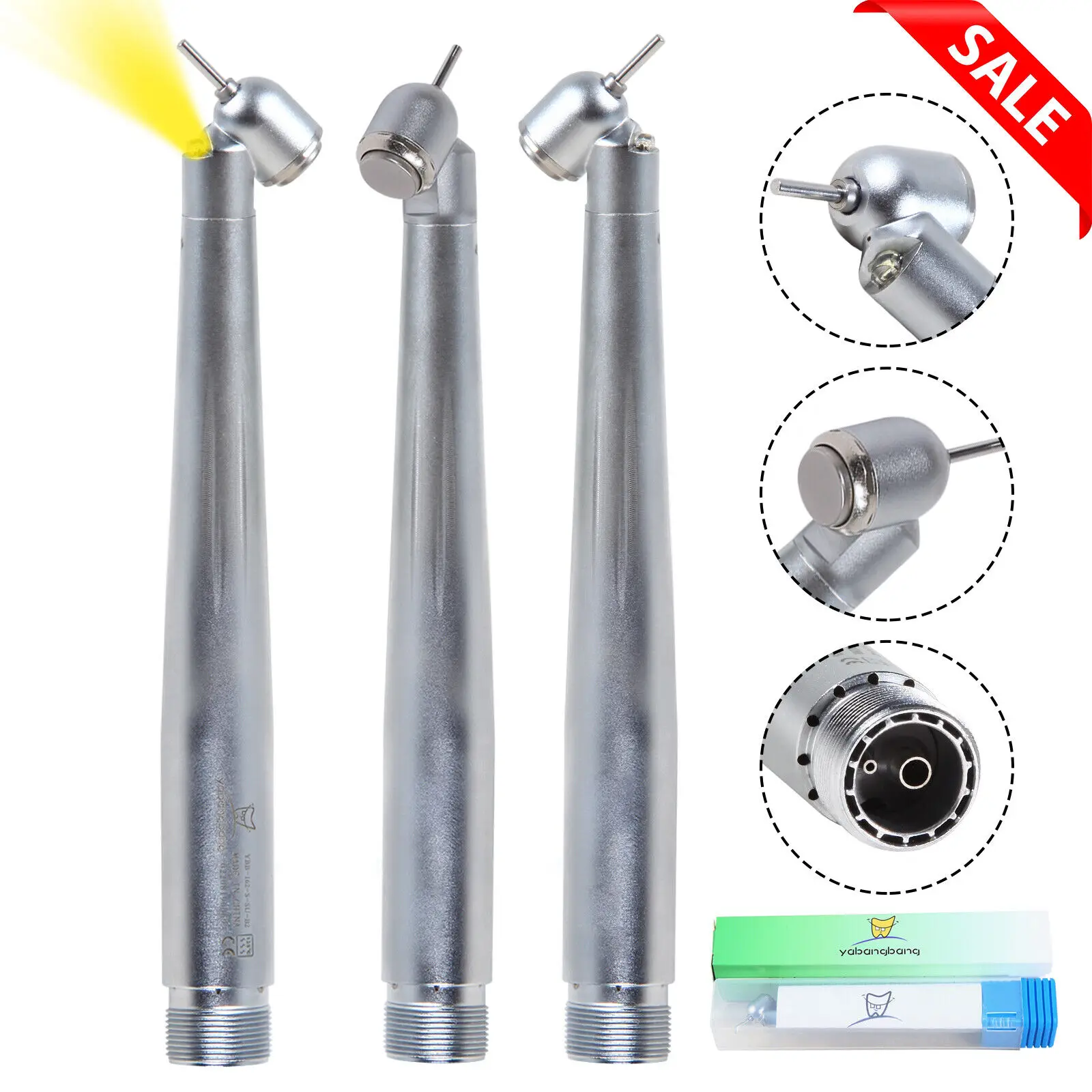 Dental 45 Degree Surgical High Speed Handpiece 45° LED E-generator 2Hole Push Button Turbine Fit NSK Pana Max