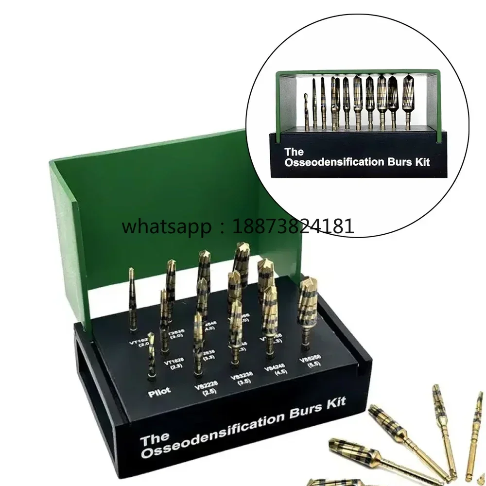 13Pcs/Set Dental Osseodensification Burs Kit Drill Surgical Tools for Sinus Lift Condensing Densah Burs Set  fast shipping