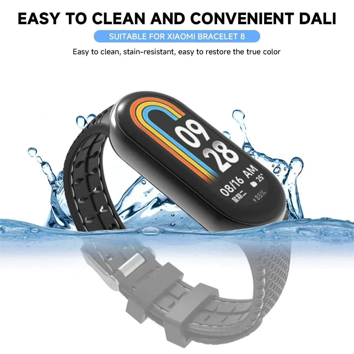 Silicone Strap For Mi Band 8 9 Bracelet Rubber Watchband Replacement Smartwatch Wrist Bracelet Correa For Xiaomi Mi Band 8 Strap image 3