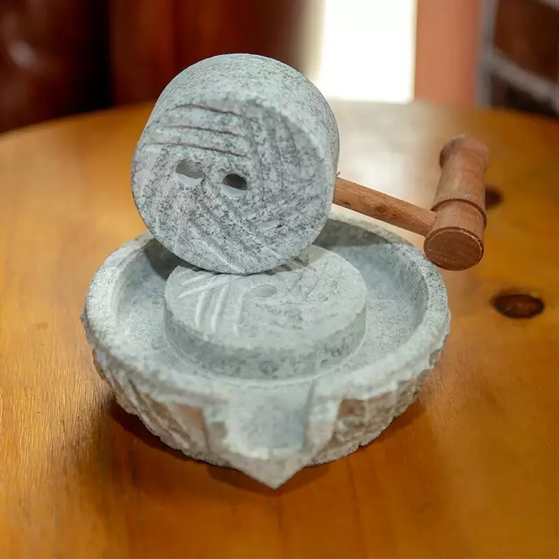Retro Natural Stone Grinder Home Decoration Small Ornaments Creative Gifts Nostalgic Display Pieces Vintage Decor Accessories