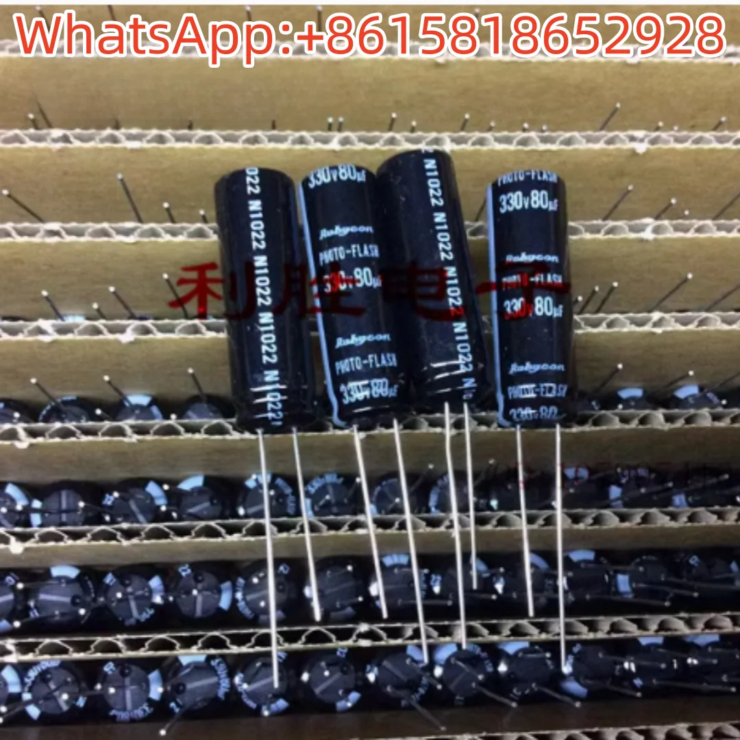 5pcs 80UF 330V RUBY PHOTO-FLASH CAMERA FLASH CAPACITOR 330V80UF 10*32
