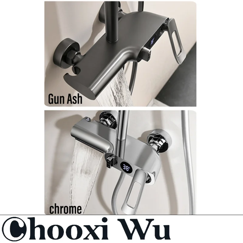 CHOOXIWU-costruisci la tua decorazione per la casa display digitale set doccia da bagno set da bagno set completo decorazione del bagno