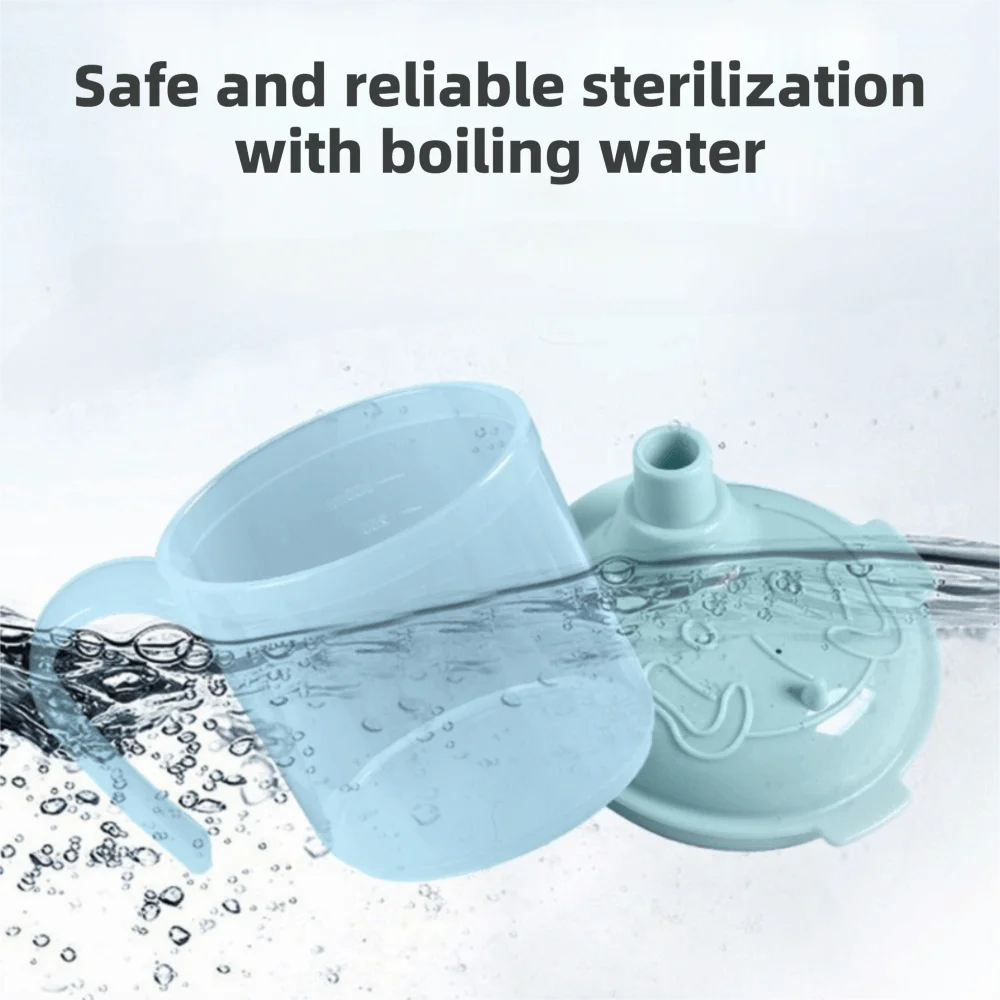 High Quality With Straw Dysphagia Cup 300ml with Handle Spill Proof Cup Food Grade Portable Anti Choking Cup Home Care