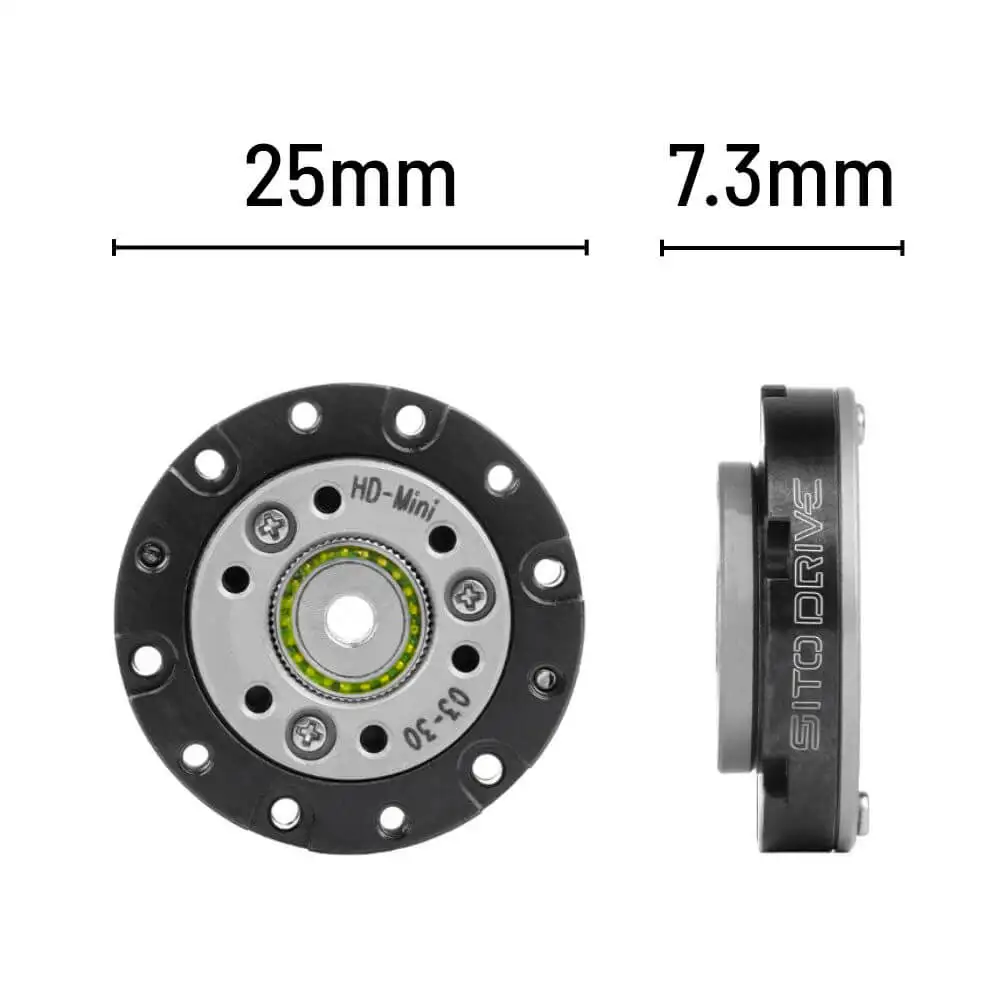 SitoDrive HD-03 Harmonic Drive Nema 8 Servo Motor Speed Reducer 50:1 Low Backlash Hollow Shaft Gearbox 20mm for Robot Automation