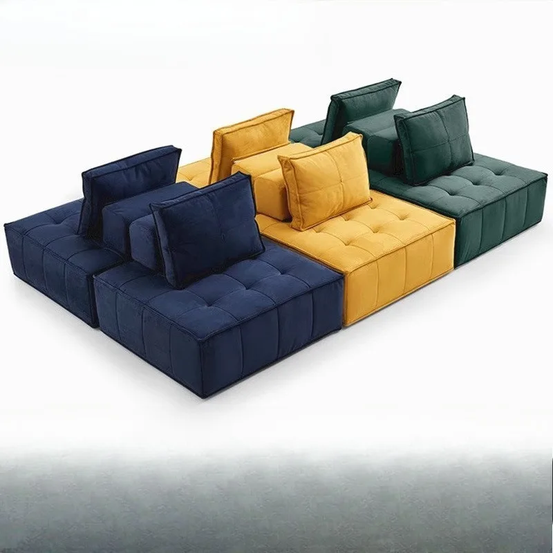 Compression sofa pure sponge square sofa tofu block combination sofa no skeleton box sofa