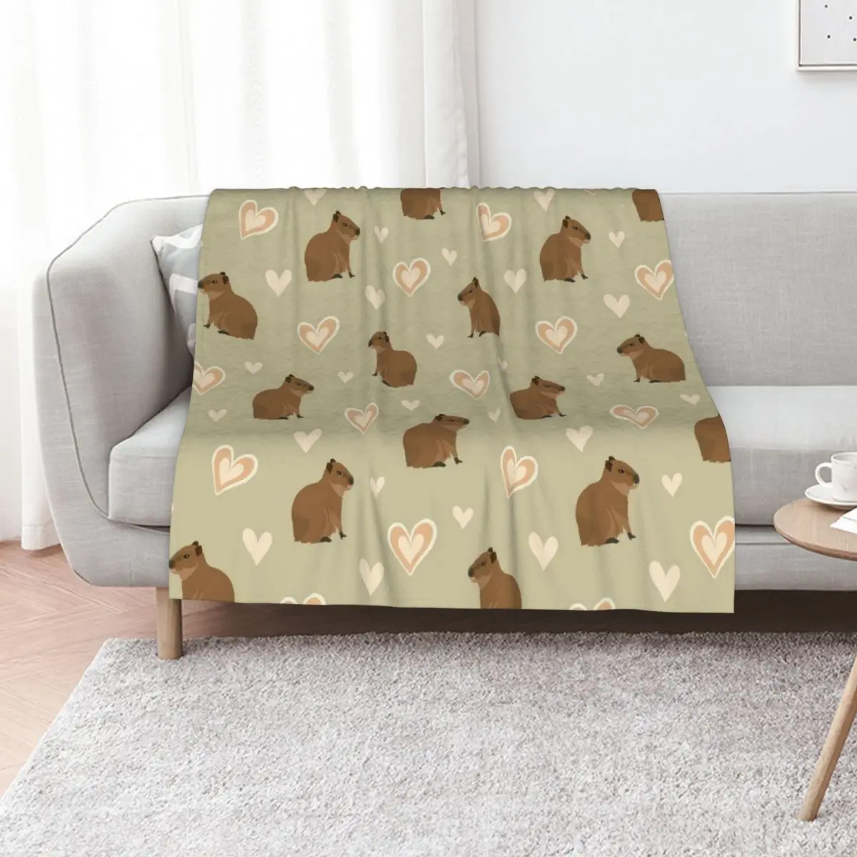 Capybara II Throw Blanket Decorative Sofa Stuffeds Soft Big cosplay anime Sofas anime Blankets