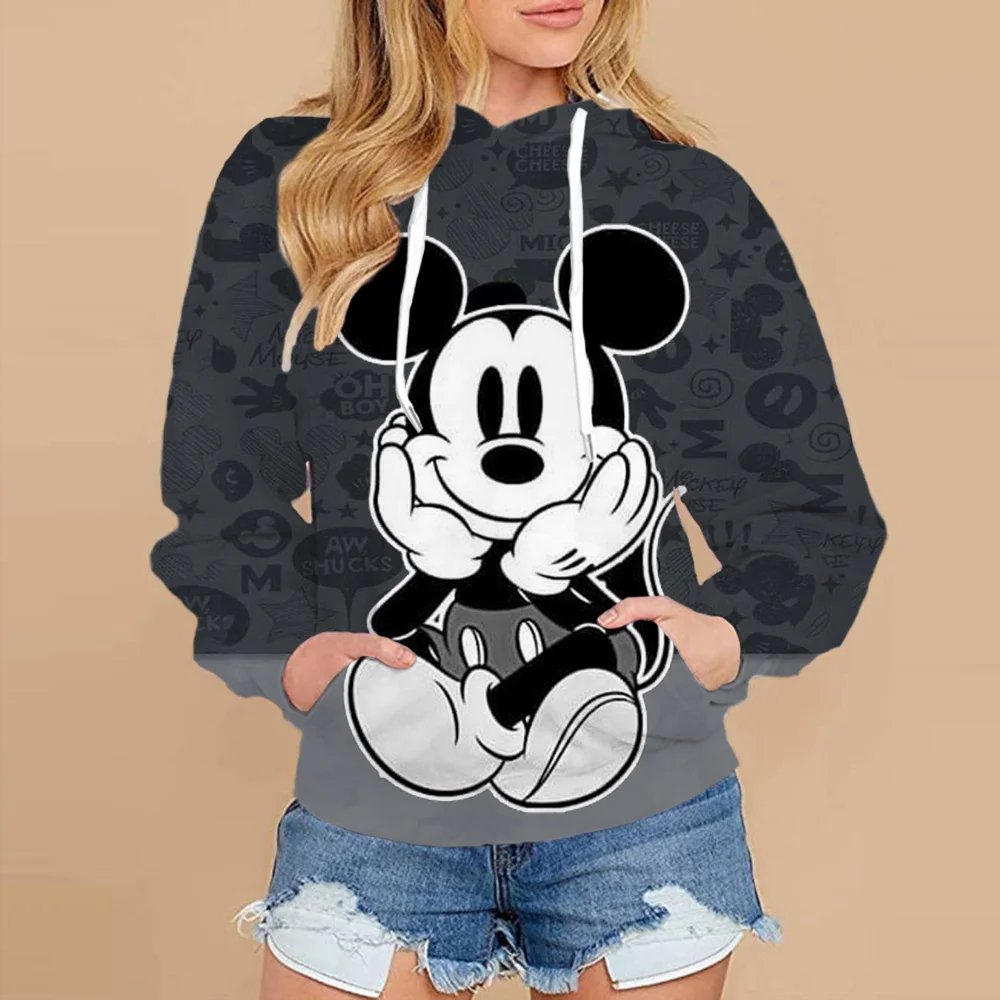 Disney Mickey Minnie Mouse Hoodies Sweatshirts Men Women Fashion Casual Cool Pullover Boys Girls Harajuku Street Hoodies