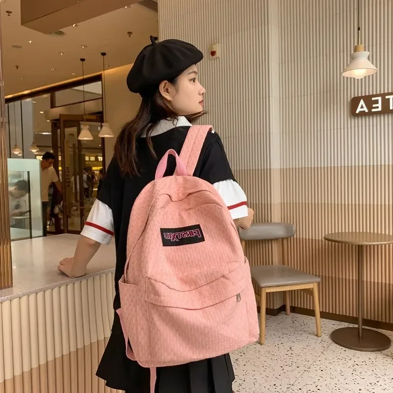 

Korean Version of Simple Large Capacity Solid Color Student Schoolbag Junior High School Harajuku All Casual Backpack