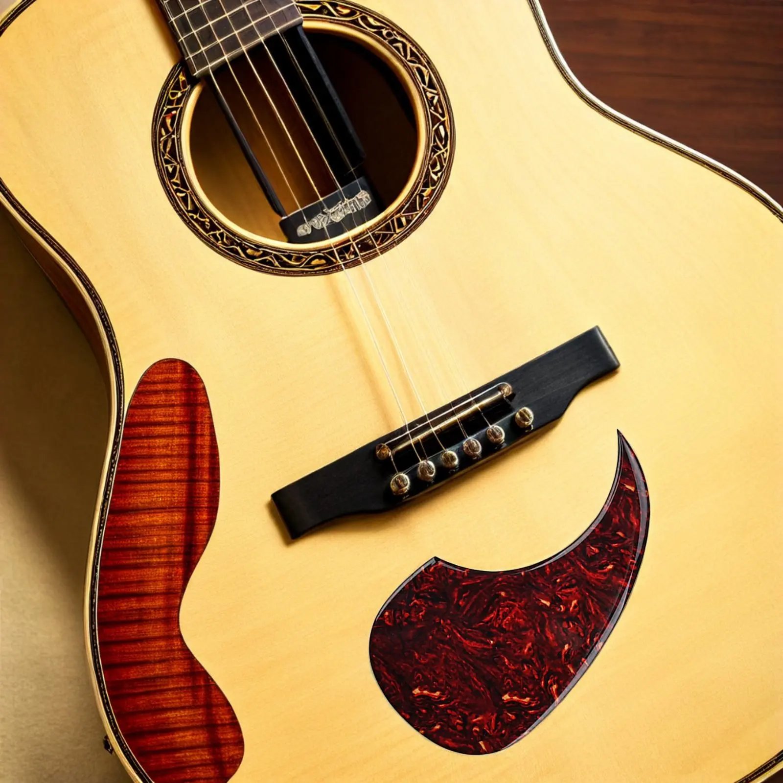 Acoustic Guitar Pickguard Electric Guitar Pickguard Self-Adhesive PVC Protective Sticker Anti-Scratch Decorative Guard Plate