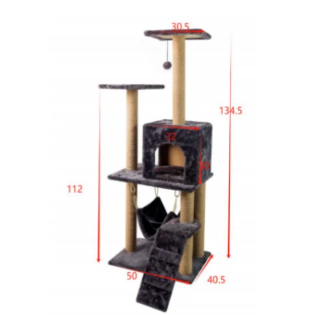 Modern Luxury Wooden Cat Climbing Frame Custom Model Wooden Scratching House for Play and Cat Scratches