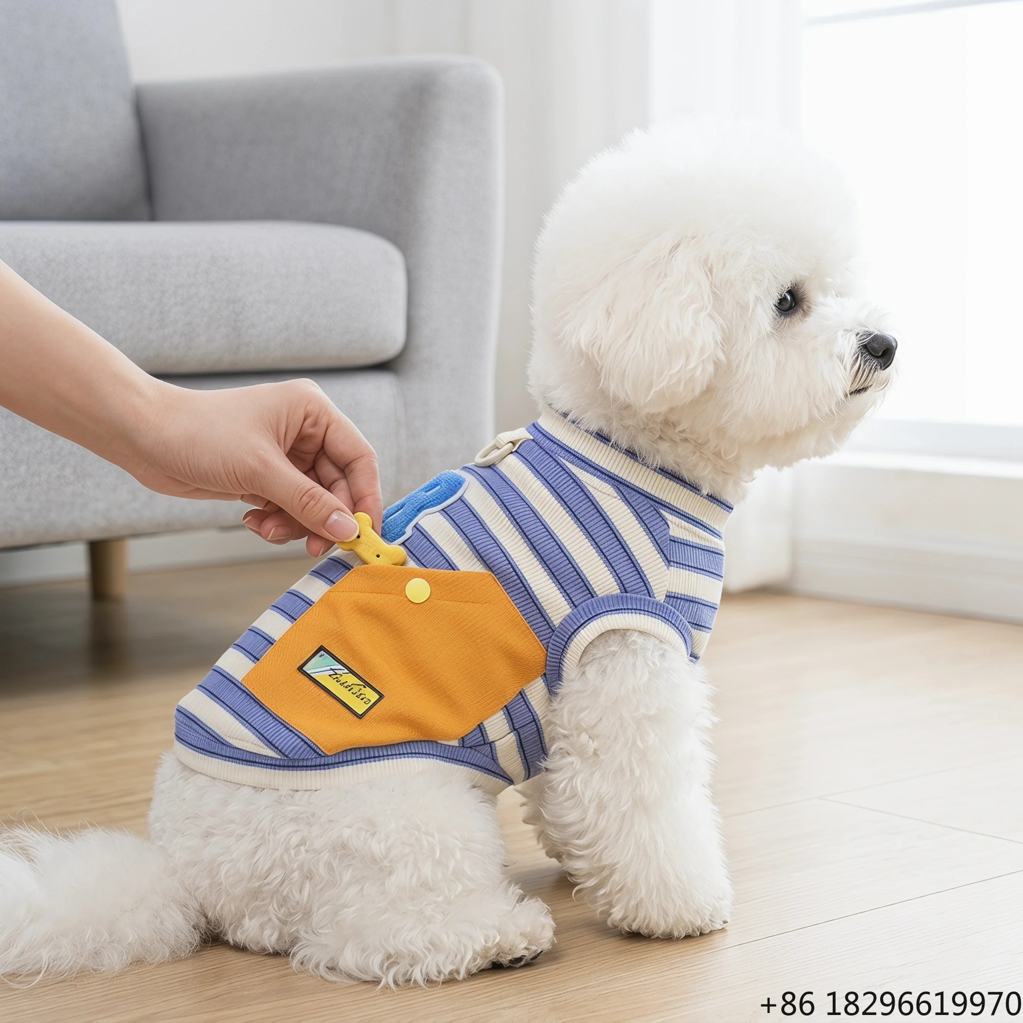 Striped Thin Breathable Polyester T Shirt Daily Casual Small Dog Cat Clothes