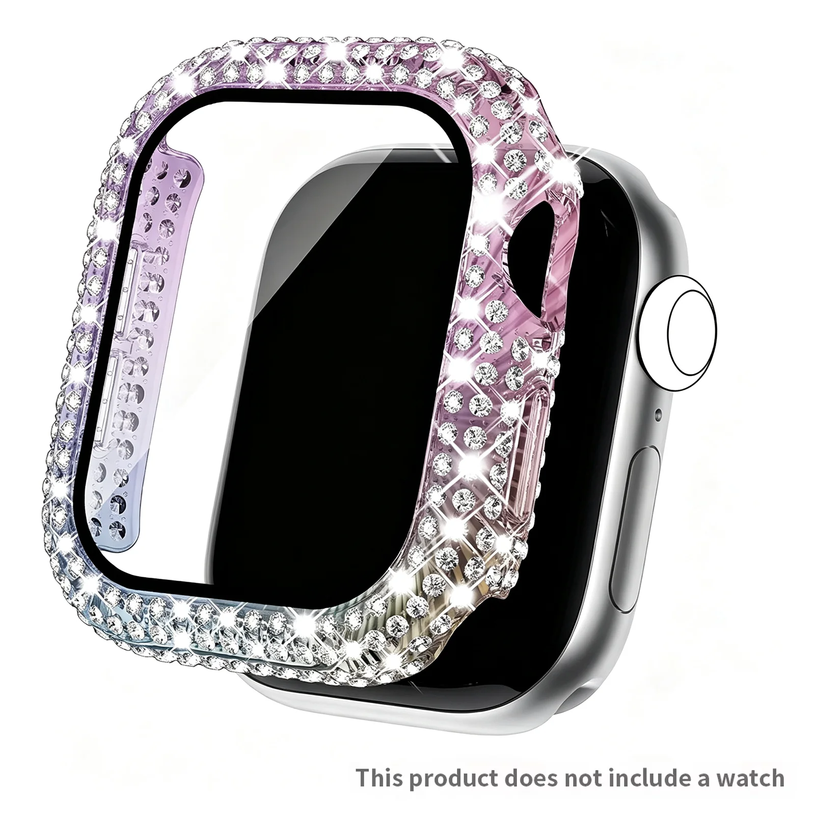 Protective Case With Tempered Glass For Apple Watch Series 12 11 10 9 8 7 6 5 4 3 2 1 SE, 46 42 45 41 44 40 38mm Smartwatch Case
