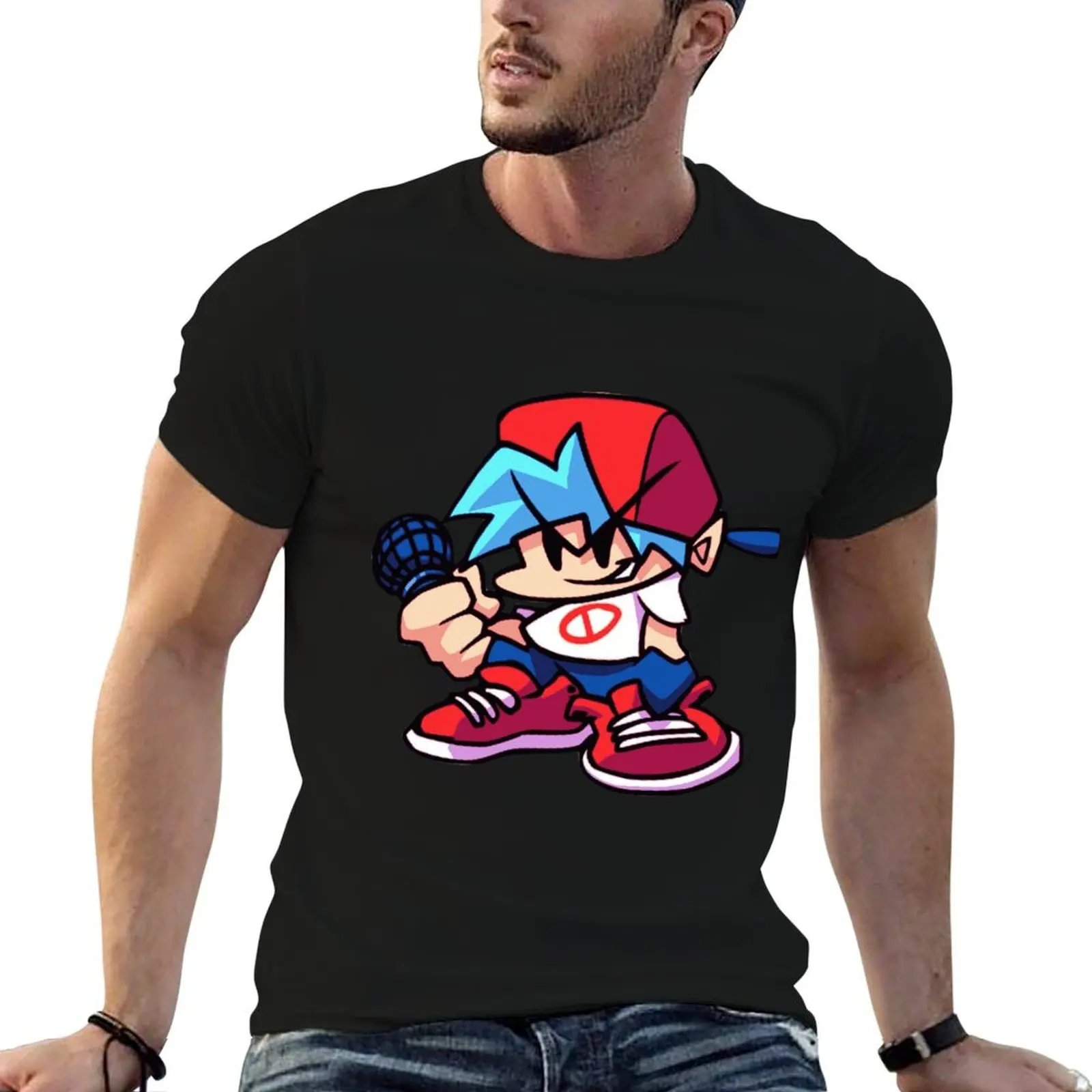 FNF Boy friend design T-Shirt Daily Work Short Sleeve Top