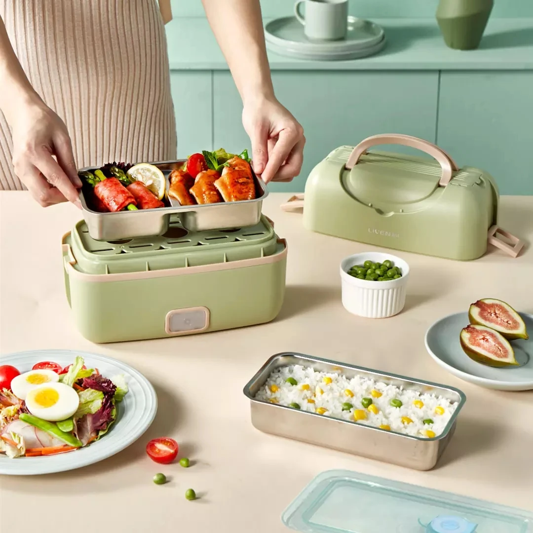 Youpin Liren Tragbare Kochen Elektro Lunch-Box Multifunktionale Plug-in Elektrische Heizung Kochen Große Kapazität Doppel Schicht