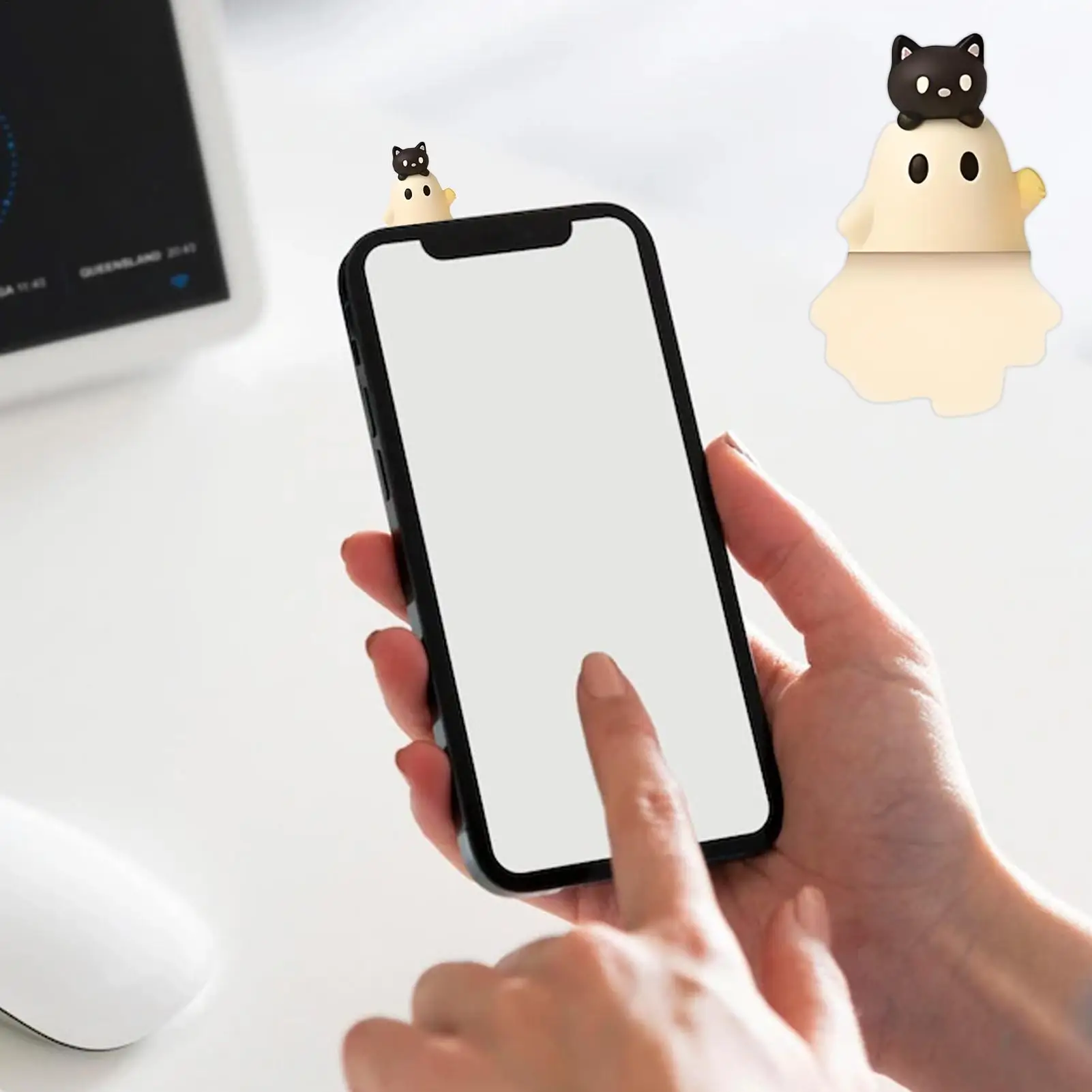 شبح الهاتف سحر هالوين لطيف الهاتف توبر ديكور المنزل للعائلة النساء المراهقين أطفال الشباب بنين بنات أصدقاء عطلة الطفل الابن