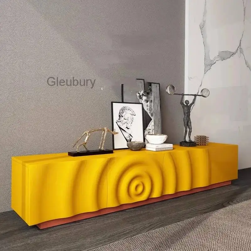 Modern Tv Handles Luxury Hiding Glossy Wood Media Cabinet Floor Tv Stand High End Moterm Mobili Per La Casa Home Furniture