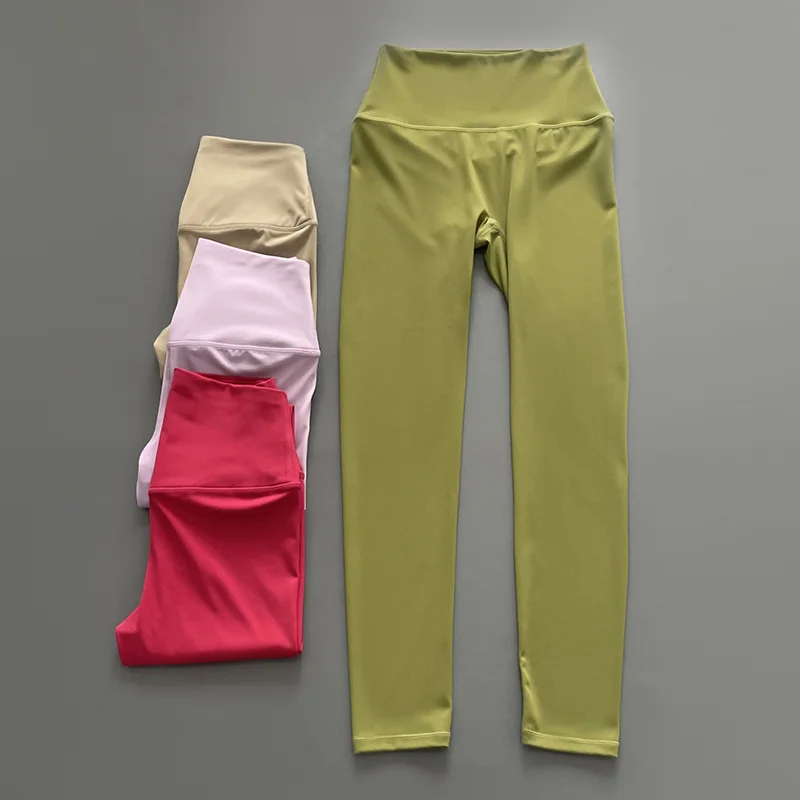 سراويل يوجا على طراز الدوبامين للنساء، سراويل لياقة بدنية مرنة ضيقة ذات ملمس عاري، سراويل رياضية للجري سريعة الجفاف