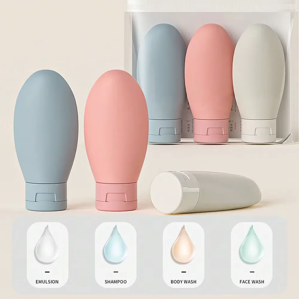 3 pieces of 60ml leak proof refillable packaging liquid container empty travel container, travel size distribution bottles
