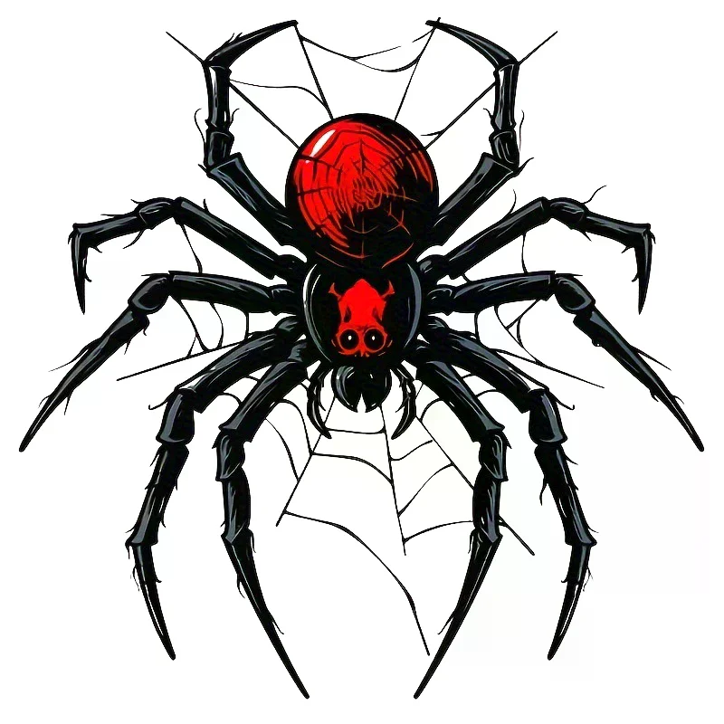 

Funny Spider Motorcycle Stickers Waterproof DIY Motorbike Side Panels Fuel Tank Fairing Vinyl Decals Halloween Decoration