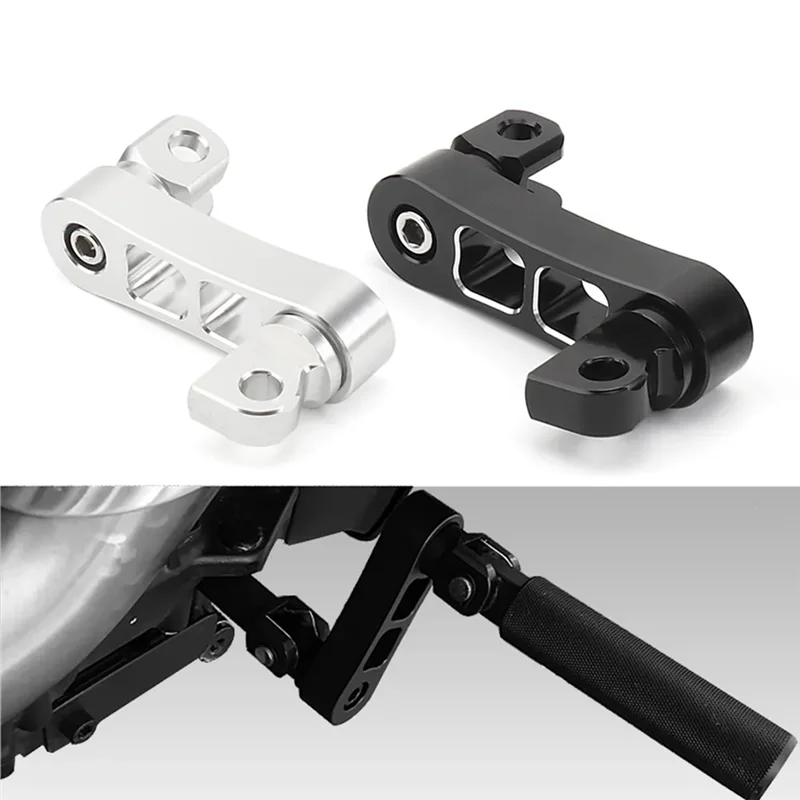 

A040-Motorcycle Replacement Passenger Foot Rest Footpegs Brackets For Sportster Dyna Softail Touring (Black)