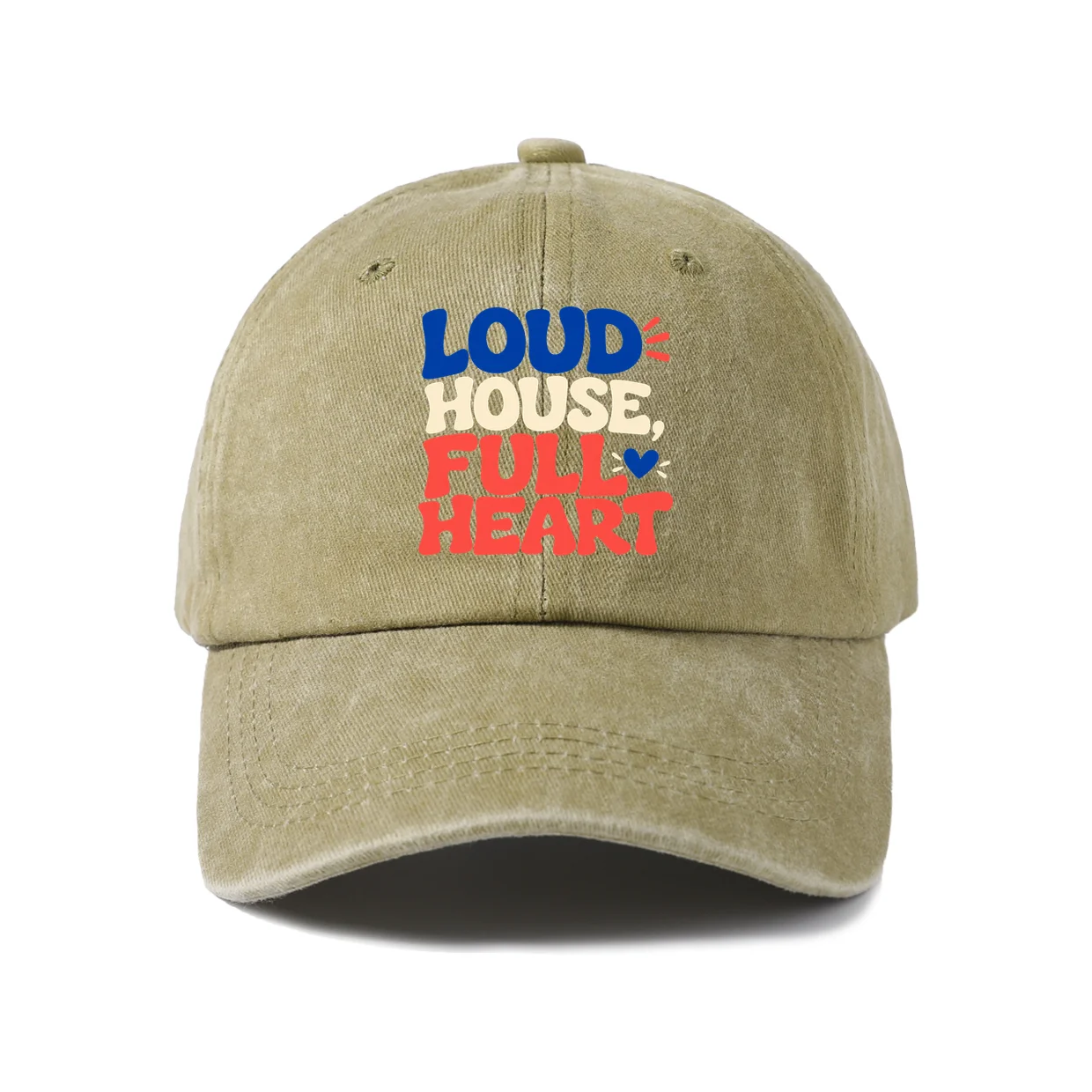 Loud House Full Heart Graphic Vintage Washed Baseball Cap, Adjustable Unisex Dad Hat, Casual Gift