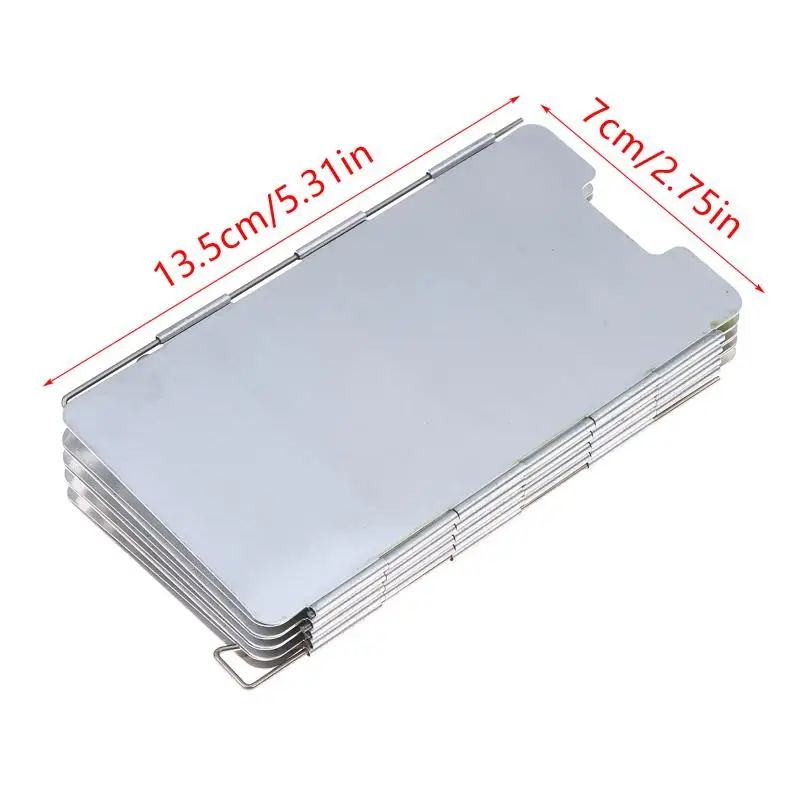 9 Plates Foldable Gas Cookers Wind Deflectors Outdoor Stove Wind Shield Camping Windscreen Stove Steel Wind Screen