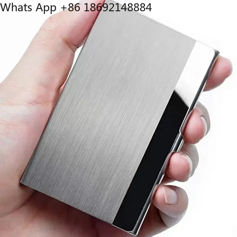 Stainless Steel Metal Business Card Holder Ultra Thin Credit Card Case Slim Wallet for Men Women