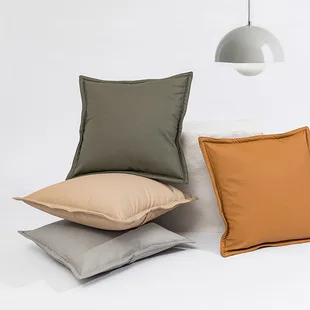 

Throw Cushion Cover Home Sofa Solid Color Ice Flower Velvet Simple American Bedroom Living Room Soft Bag Comfortable Pillowcover
