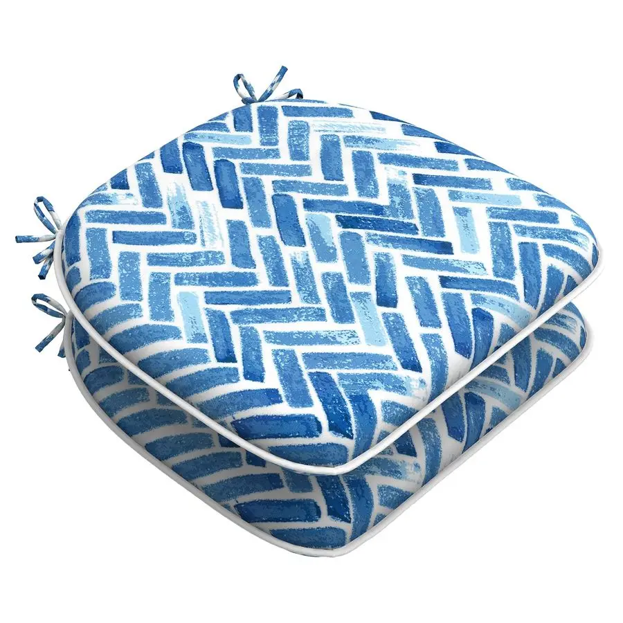 

Outdoor UShape Chair Cushions 2 Pack, 17x16x2 WaterRepellent Patio Seat Cushions with Ties, Indoor Thick Foam Chair Pads for Ga