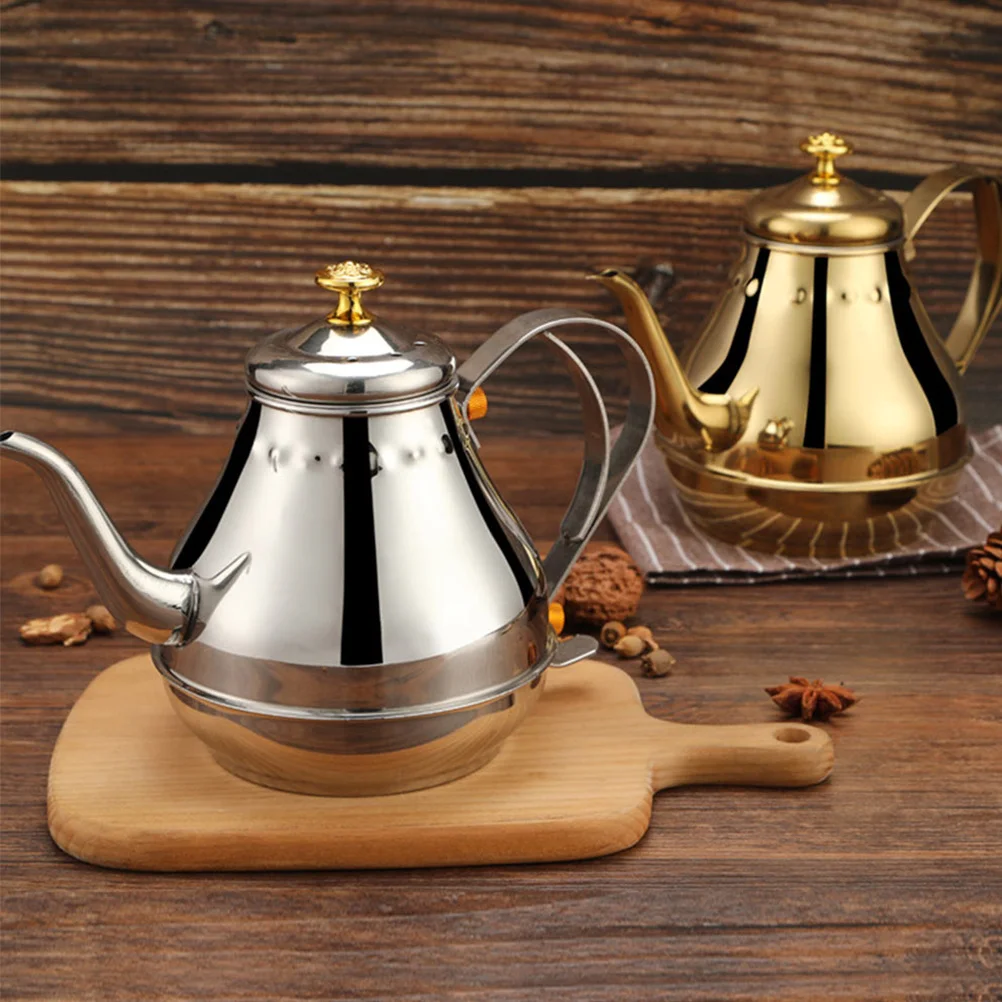 

Palace Style Kettle Stainless Steel Stovetop Tea Kettle Household Kitchen Coffee Pot For Home Use