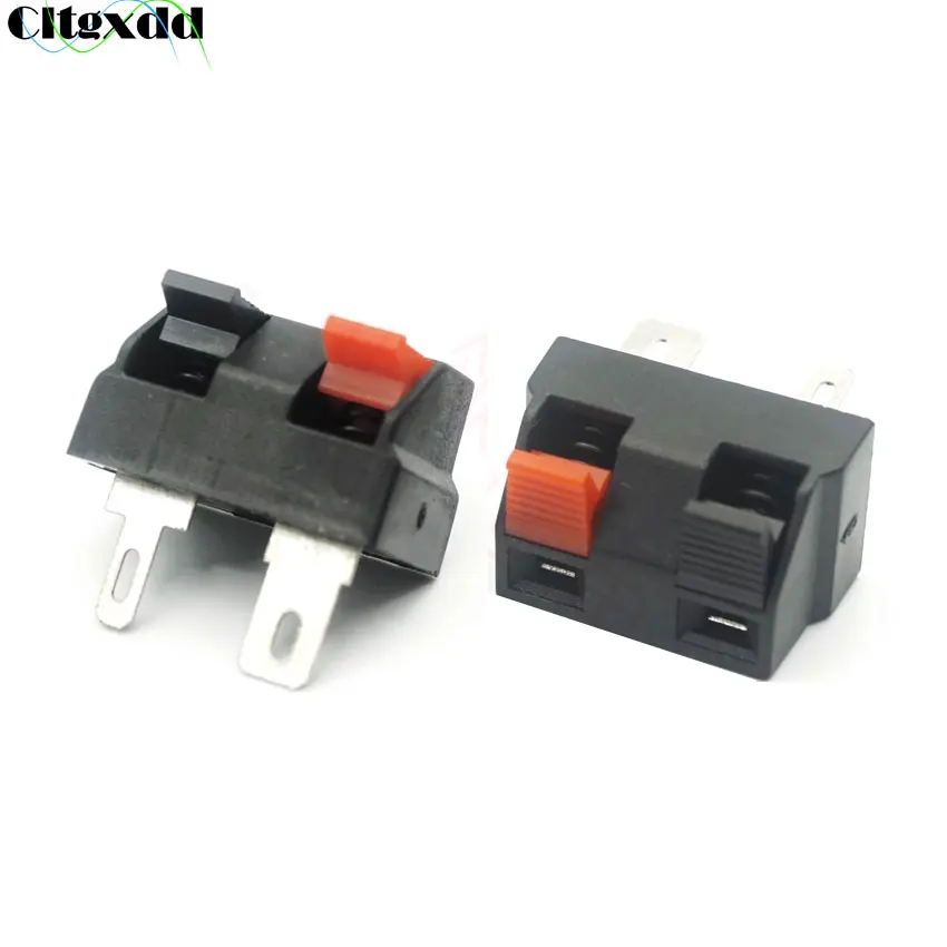 Cltgxdd 1 stück 2 positionen stecker klemme drücken in buchse last feder audio lautsprecher klemmen stecker steckdose clip WP2-25