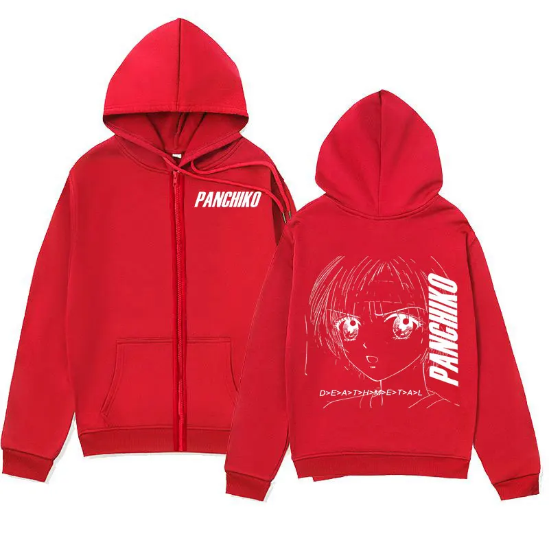 Panchiko DEATHMETAL Album Print Zipper Hoodies Rock Fashion Vintage Zip Up Hooded Sweatshirts Men Women Casual Loose Pullovers