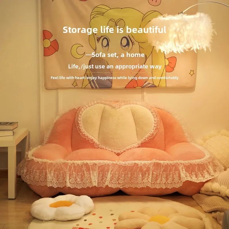 Lazy Sofa Bedroom Reclining Internet Famous Small Apartment Ins Style Chair for Children and Adults Plush Soft Sofa Sofa Bed