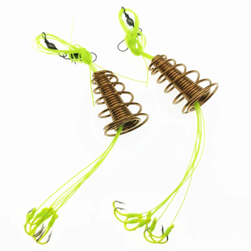 1pcs Explosion Fishing Hook High Carbon Carp Spherical Trap Feeder  Proof Hanging Fish Hooks Spring Anti-winding Hook