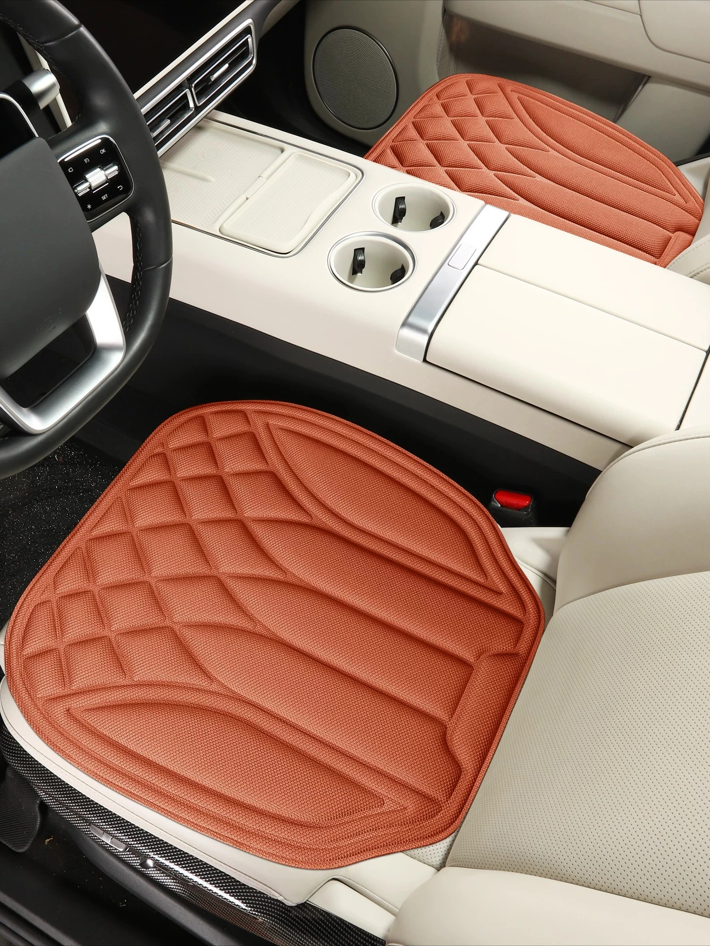 New Seaweed Fiber Car Seat Cushion Four Seasons Universal Latex Seat Pad Summer Anti Slip Breathable